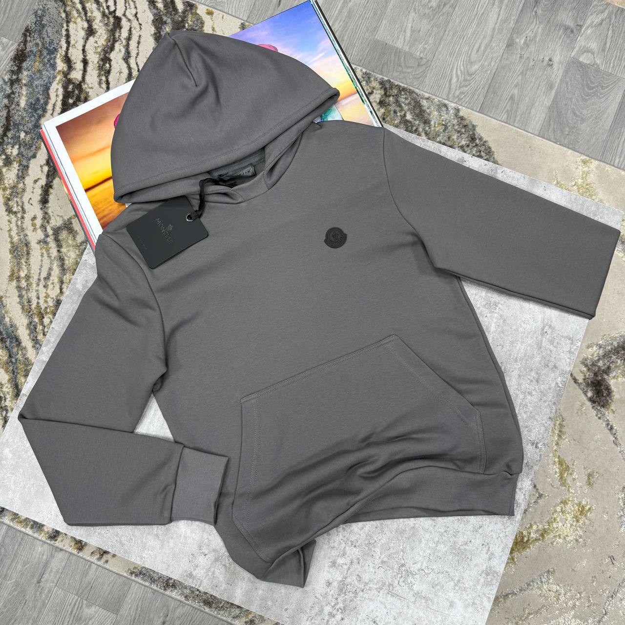 Moncler Black Logo Patch Cotton Hoodie Men's Women's in Different Colors Reps UK Best Quality Sale AAA Replica