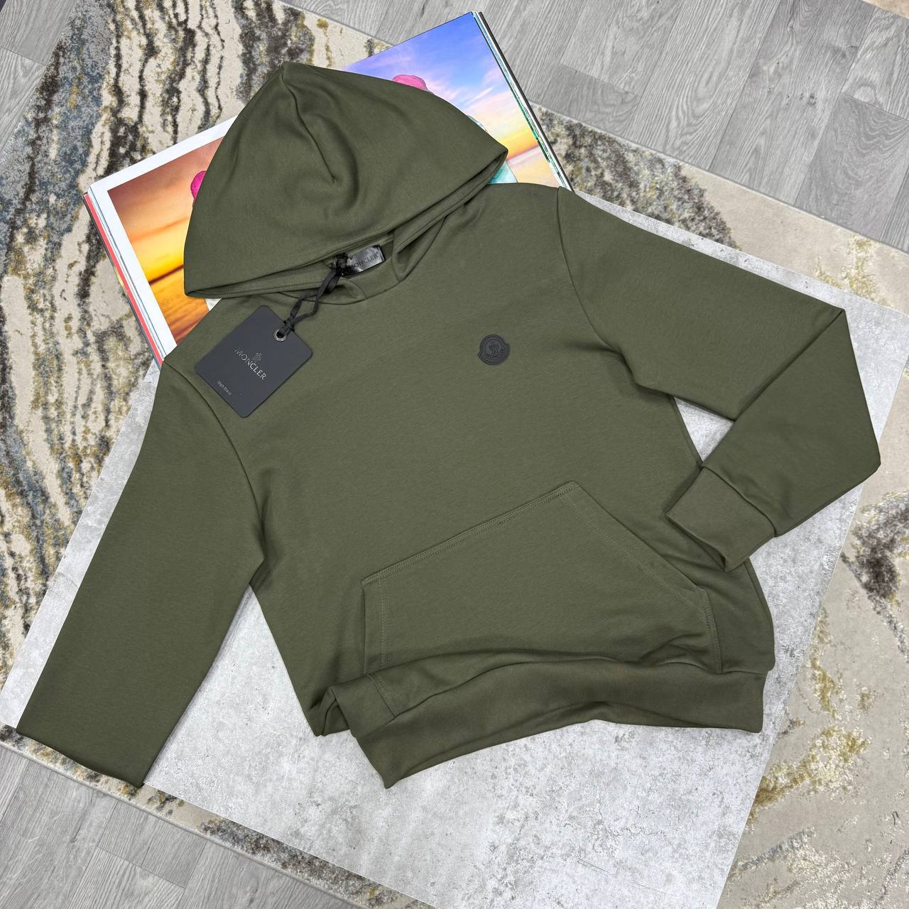 Moncler Black Logo Patch Cotton Hoodie Men's Women's in Different Colors Reps UK Best Quality Sale AAA Replica