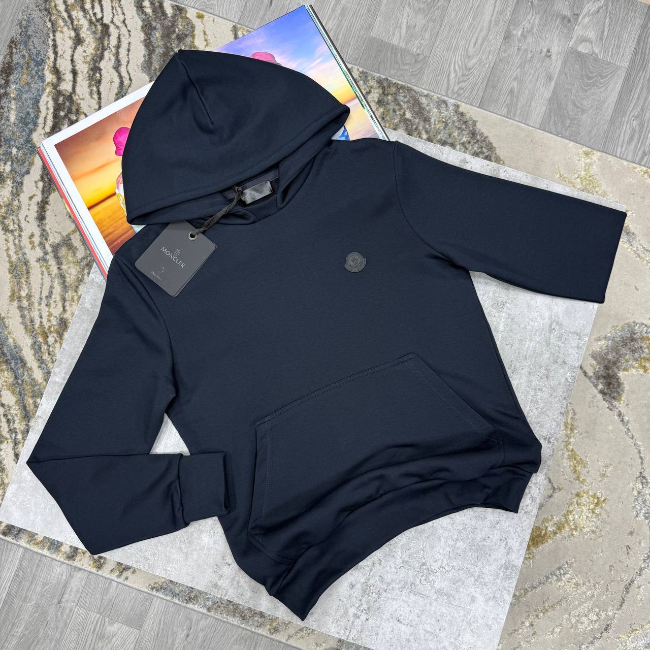 Moncler Black Logo Patch Cotton Hoodie Men's Women's in Different Colors Reps UK Best Quality Sale AAA Replica