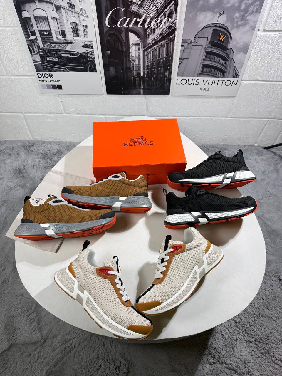 Hermes Heros Sports Casual Fashion Sneakers Men's in Different Colors Reps Sale UK Best Quality Replica