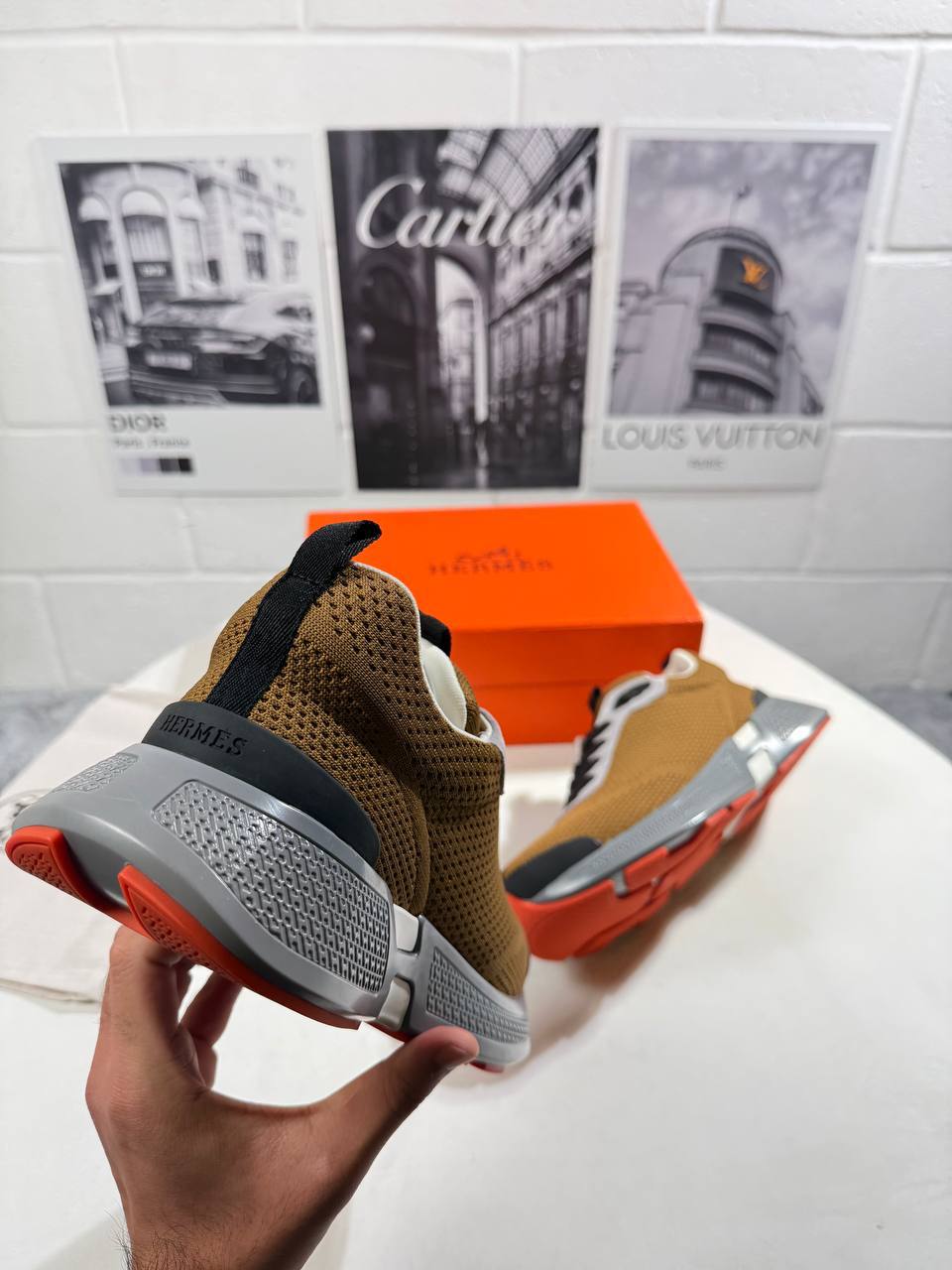 Hermes Heros Sports Casual Fashion Sneakers Men's in Different Colors Reps Sale UK Best Quality Replica