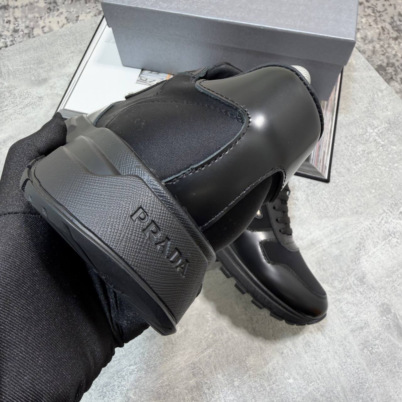 Prada Re-Nylon Prax 1 Sneakers Men's in Black Color Reps Sale UK Best Quality AAA Replica
