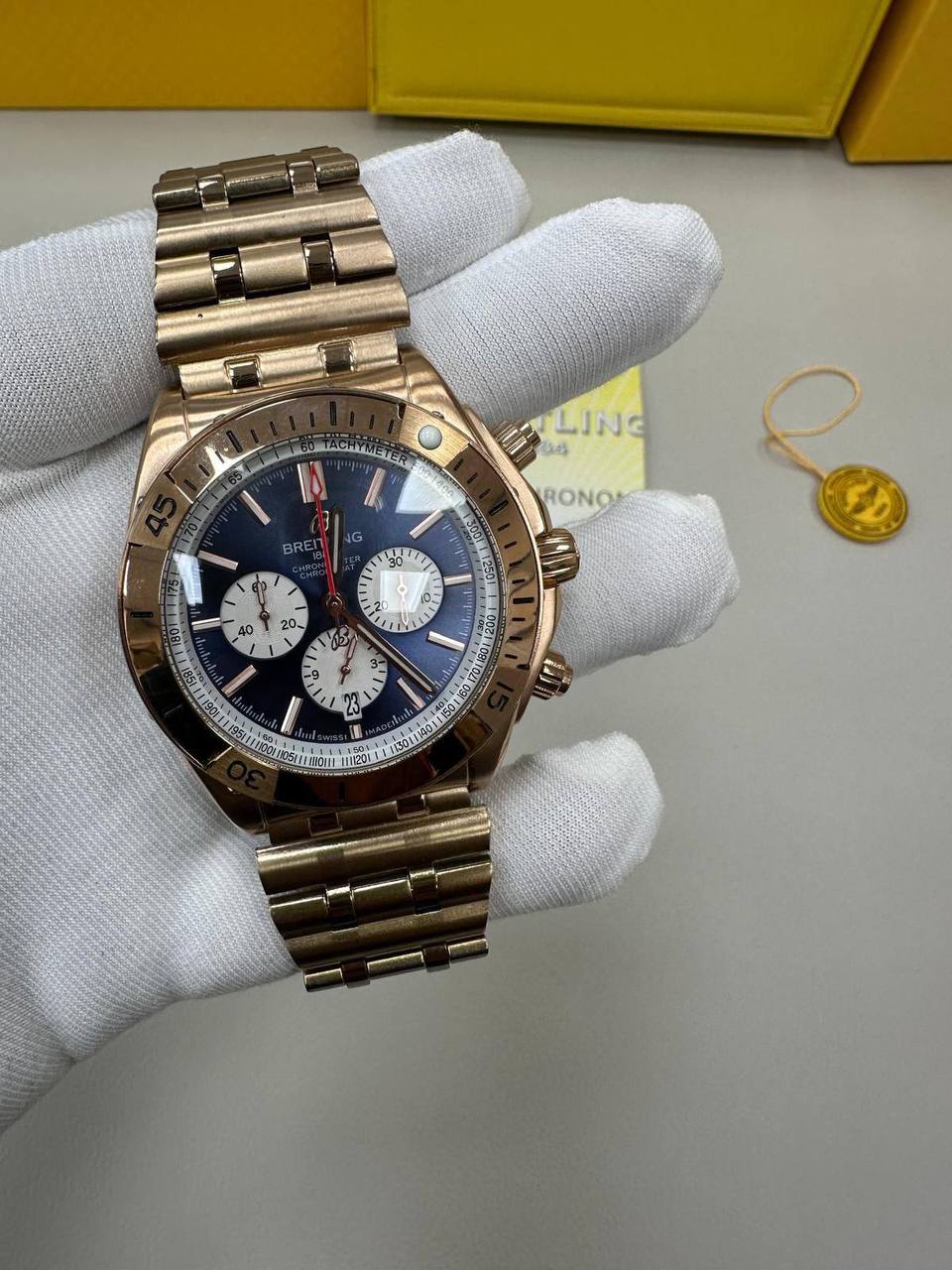 Breitling Chronometer 1884 Full Rose Gold Swiss Men's Watch UK Best Quality Reps AAA Replica