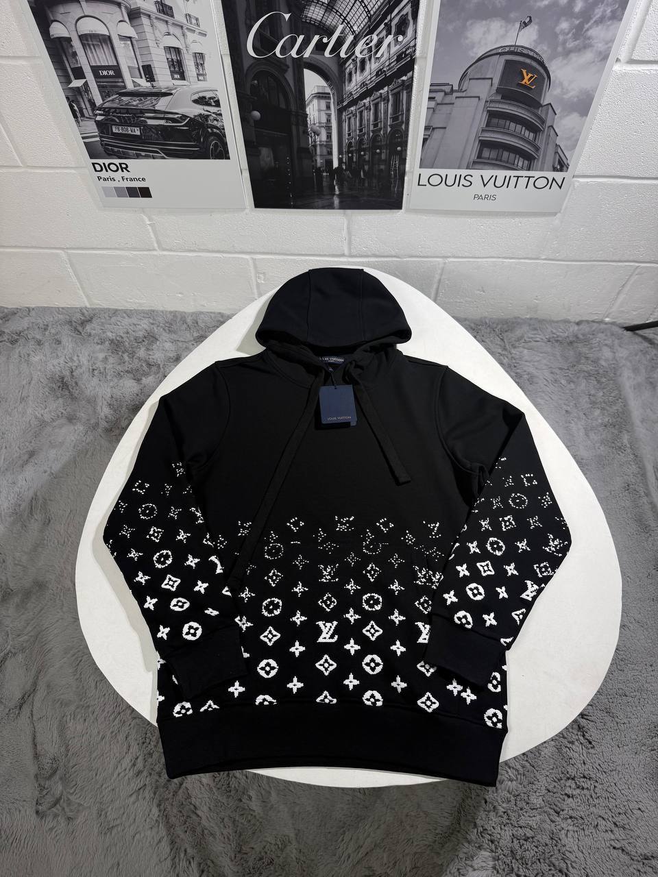 Louis Vuitton Monogram Gradient Hoodie Men's Women's in 2 Colors Reps UK Best Quality AAA Replica