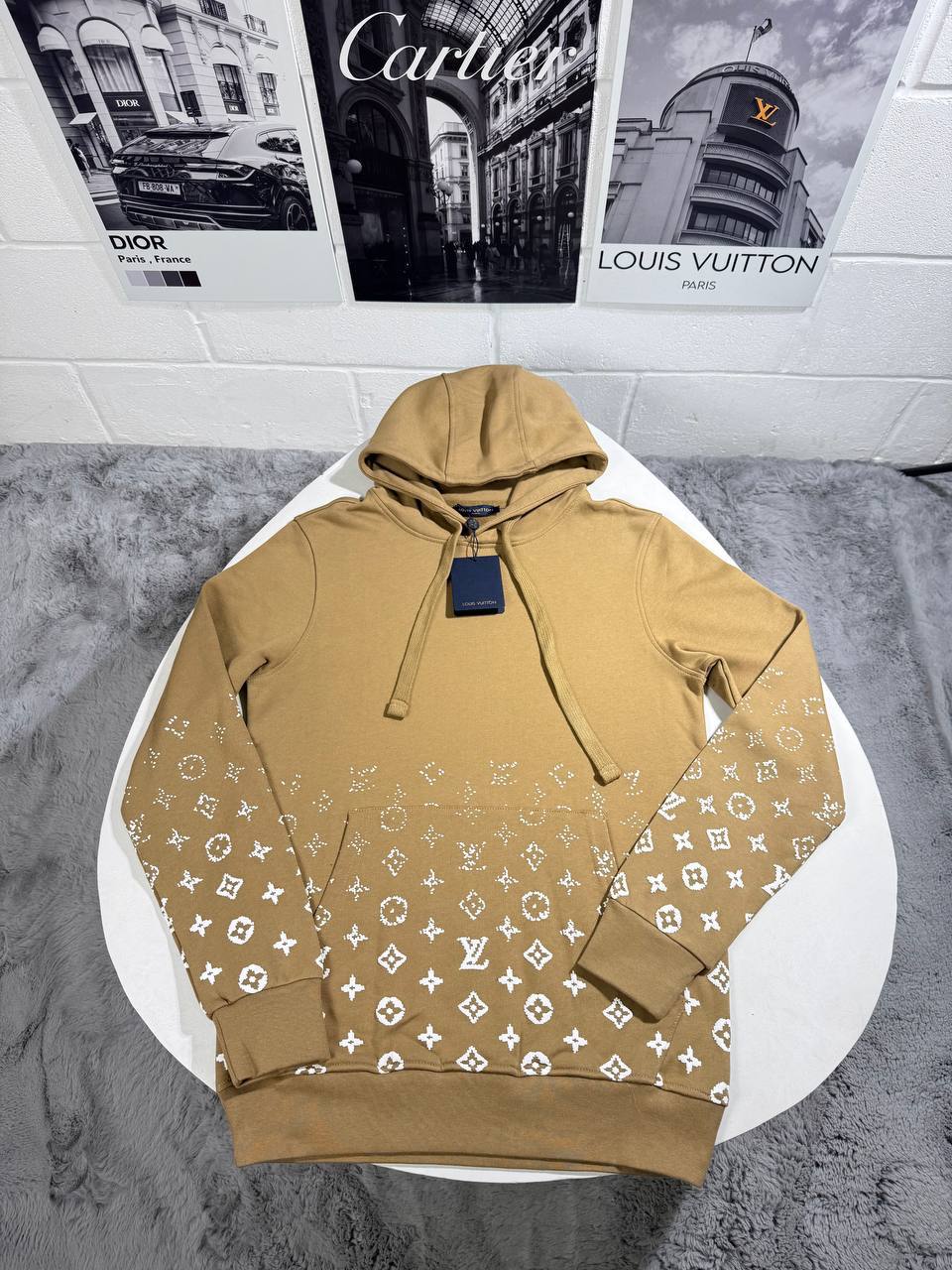 Louis Vuitton Monogram Gradient Hoodie Men's Women's in 2 Colors Reps UK Best Quality AAA Replica