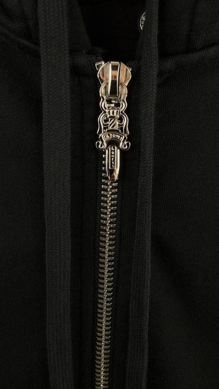 Chrome Hearts Full Zip Horseshoe Logo Hoodie Men's Women's in Black Color Reps Sale UK Best Quality AAA Replica