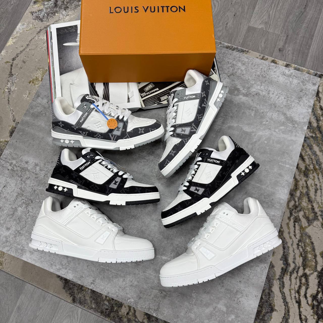 Louis Vuitton LV Men's Trainers Monogram Denim in Different Colors Reps UK Best Quality AAA Replica