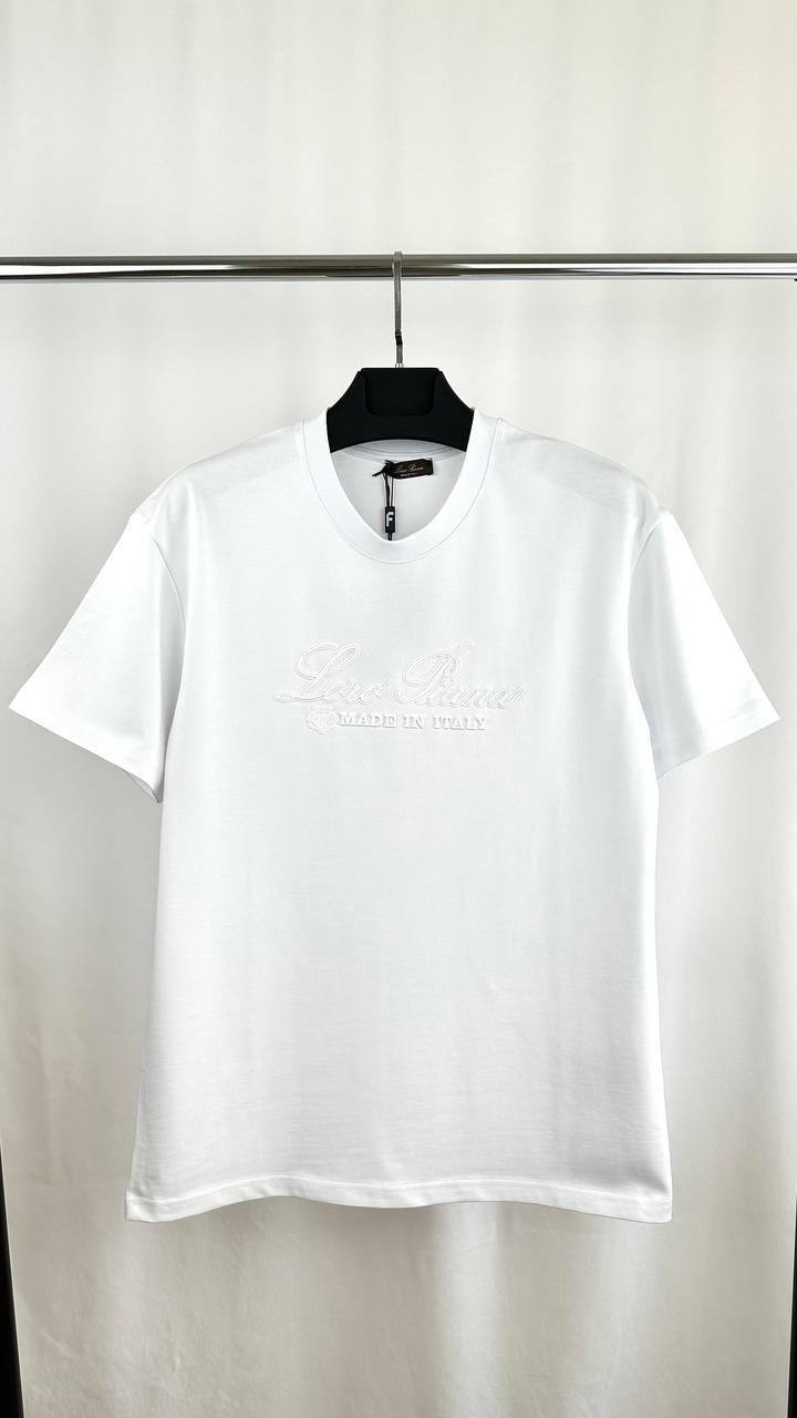 Loro Piana Embossed Logo Men's Women's T-Shirt in 2 Colors Reps UK Best Quality AAA Replica