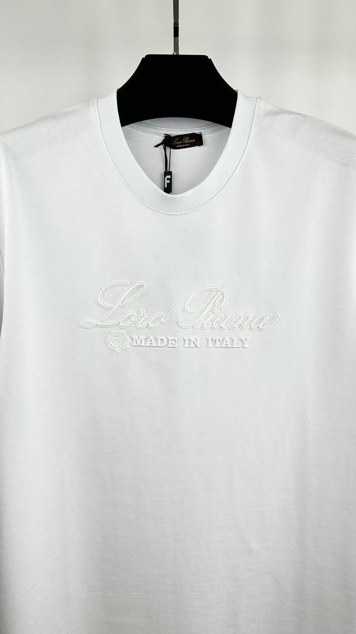Loro Piana Embossed Logo Men's Women's T-Shirt in 2 Colors Reps UK Best Quality AAA Replica