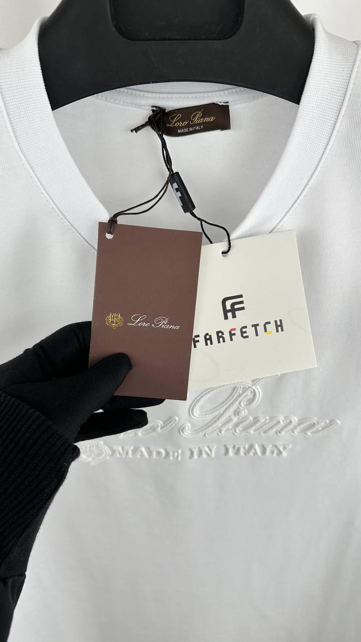 Loro Piana Embossed Logo Men's Women's T-Shirt in 2 Colors Reps UK Best Quality AAA Replica