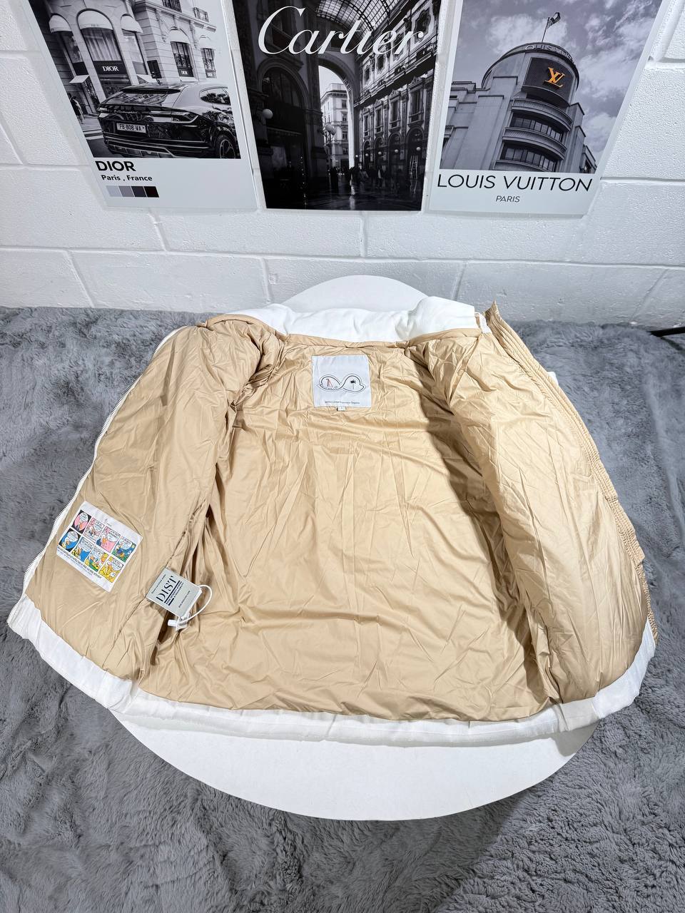 Moncler Maya 70 by Palm Angels Jackets Men's Women's in White Color Reps UK Sale Best Quality AAA Replica