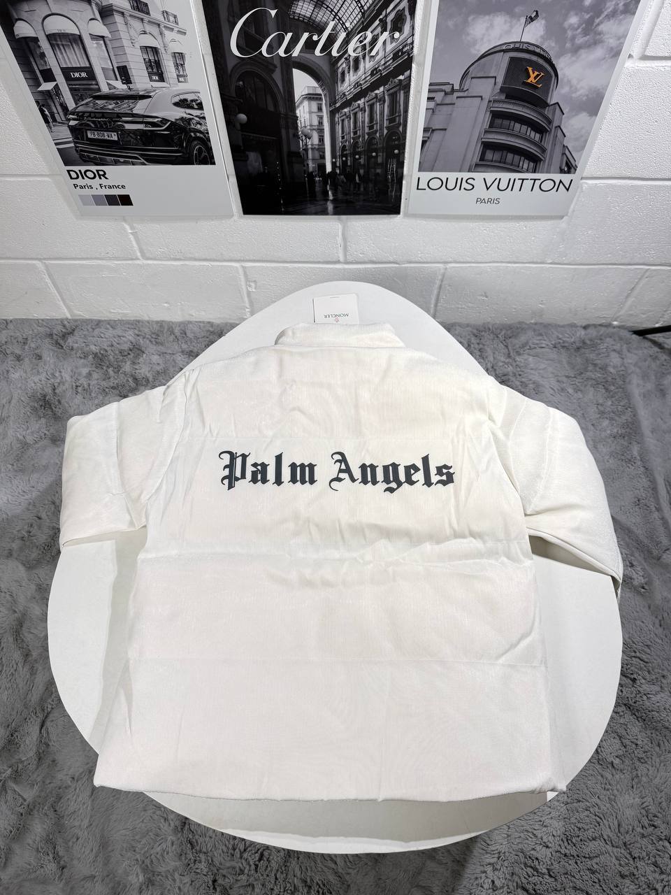 Moncler Maya 70 by Palm Angels Jackets Men's Women's in White Color Reps UK Sale Best Quality AAA Replica