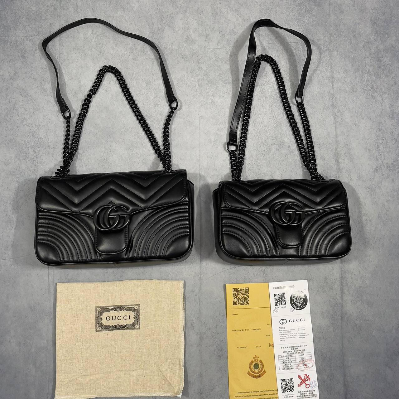 Gucci GG Marmont Shoulder Bag in Black Leather For Women's in 2 Sizes Reps Best Quality AAA Replica