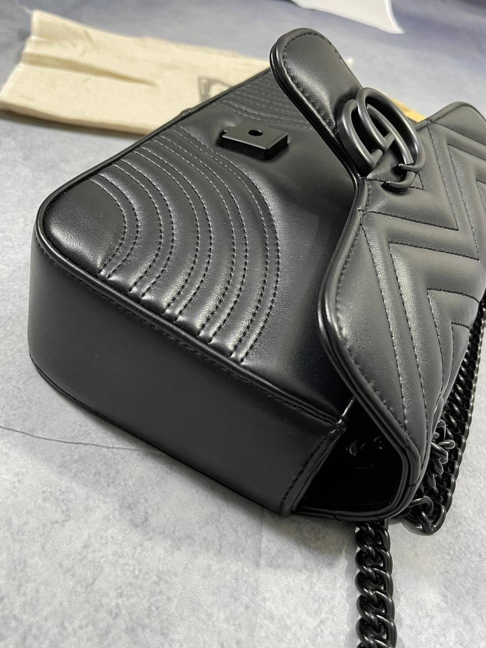 Gucci GG Marmont Shoulder Bag in Black Leather For Women's in 2 Sizes Reps Best Quality AAA Replica