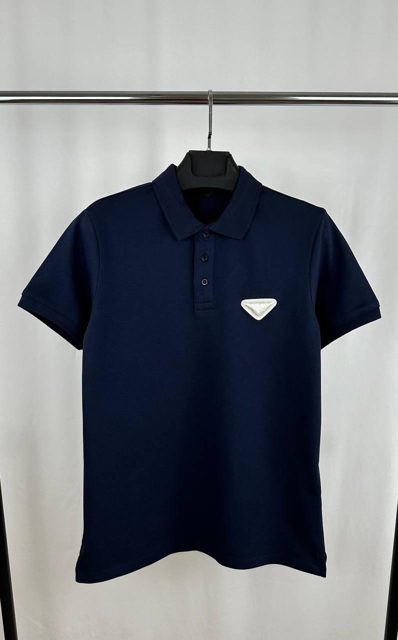⁠Prada Triangle-Logo Cotton Piqué Polo Shirts Men's in 2 Colors Reps Sale UK Sale Best Quality AAA Replica
