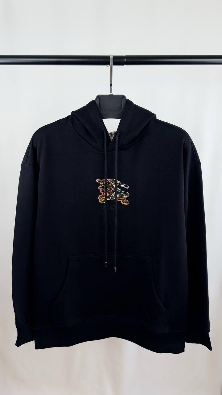 Burberry Equestrian Knight Design EKD Hoodie Men's Women's in Black Color Reps Sale UK Best Quality Sale AAA Replica