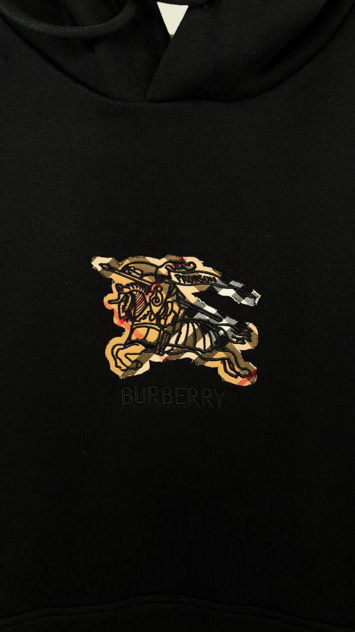 Burberry Equestrian Knight Design EKD Hoodie Men's Women's in Black Color Reps Sale UK Best Quality Sale AAA Replica