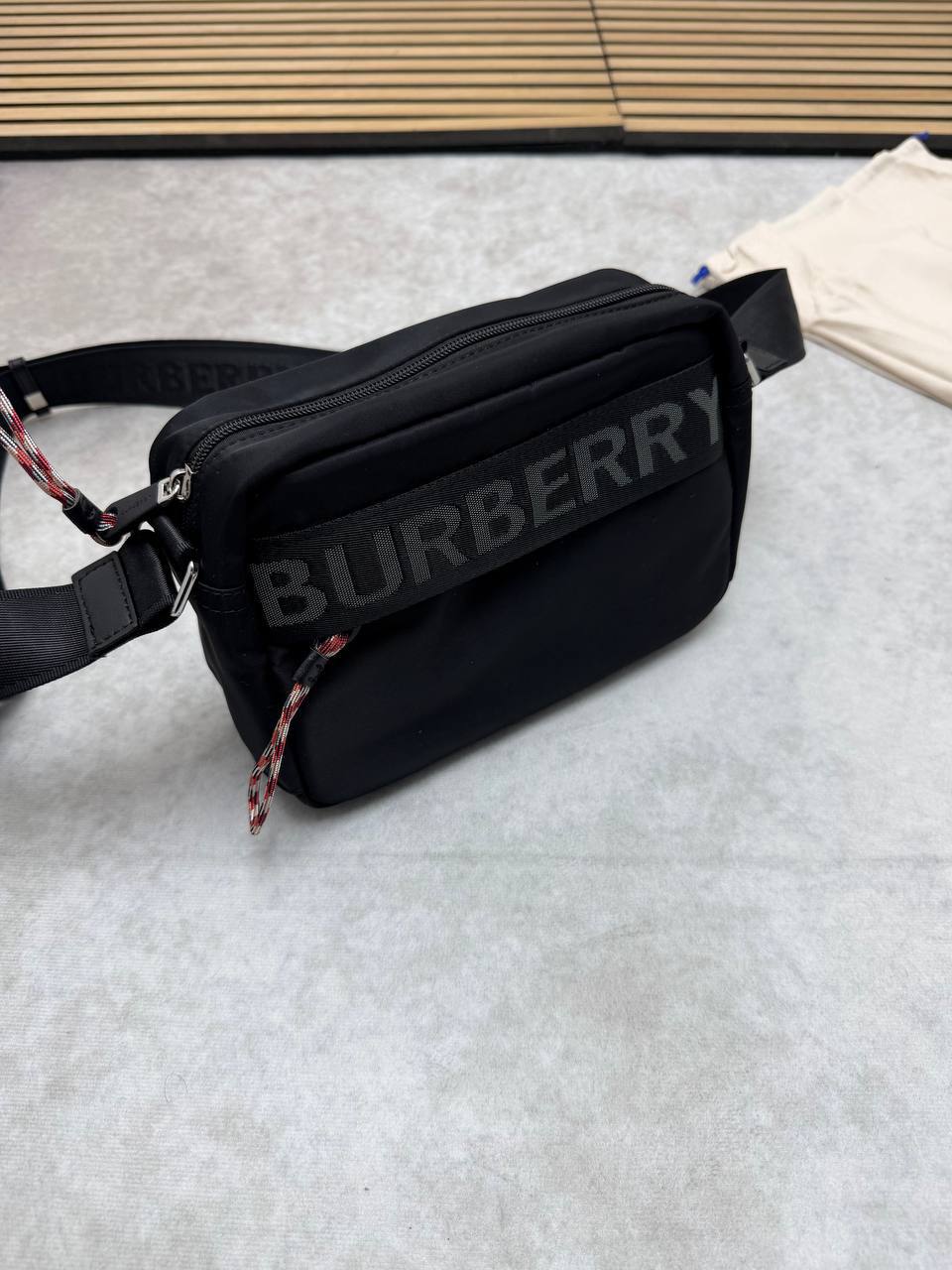 Burberry Nylon Logo Detail Crossbody Bag Black Crossbody Men's Bag Reps Sale UK Best Quality AAA Replica