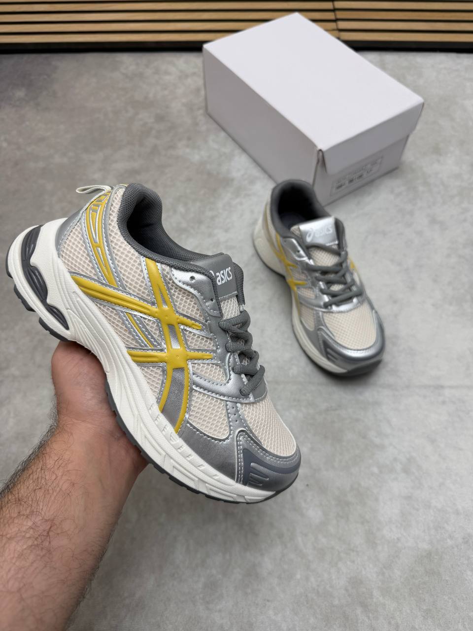 Asics Gel-Kayano 14 Pure Silver/Yellow ⁠1201A019-105 Trainers Women's Reps Sale UK Best Quality AAA Replica