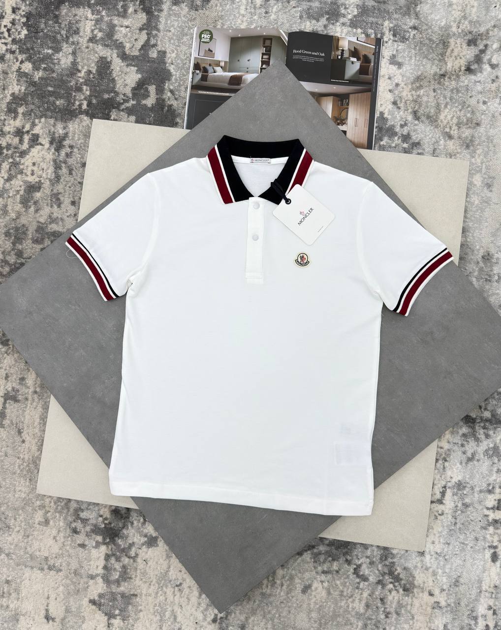 Moncler Logo Tricolour-Trimmed Cotton Piqué Polo Shirts Men's in Different Colors Reps UK Best Sale Quality AAA Replica