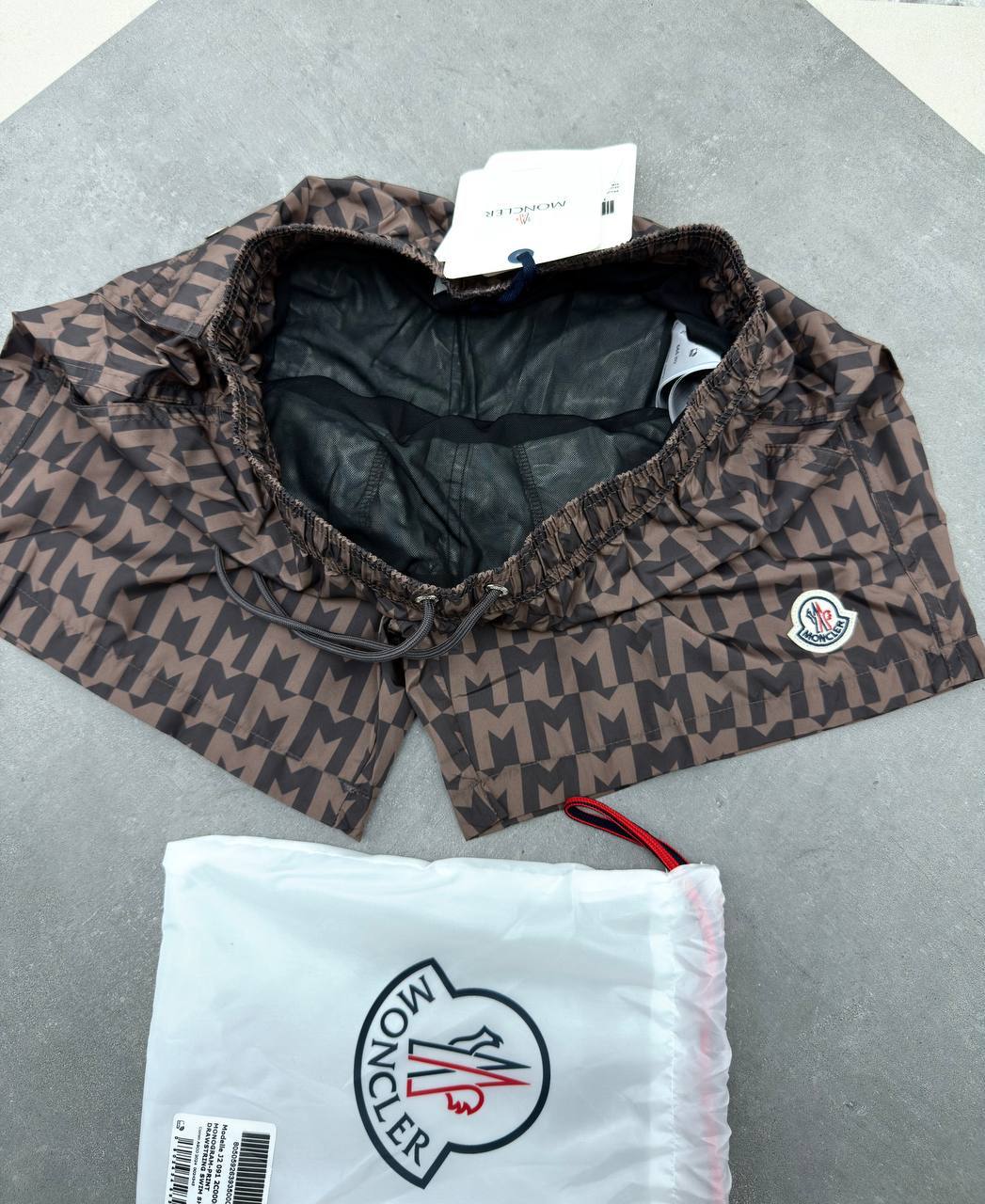 Moncler Monogram Print Swim Shorts in Different Colors Men's Reps Sale UK Best Quality AAA Replica