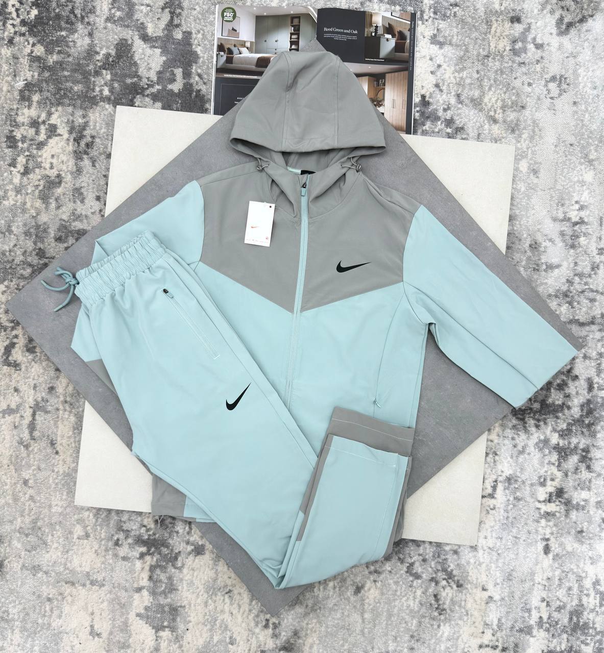 Nike Repel Miler Windrunner Tracksuit Men's in Light Green/Grey Color Reps Sale UK Best Quality AAA Replica