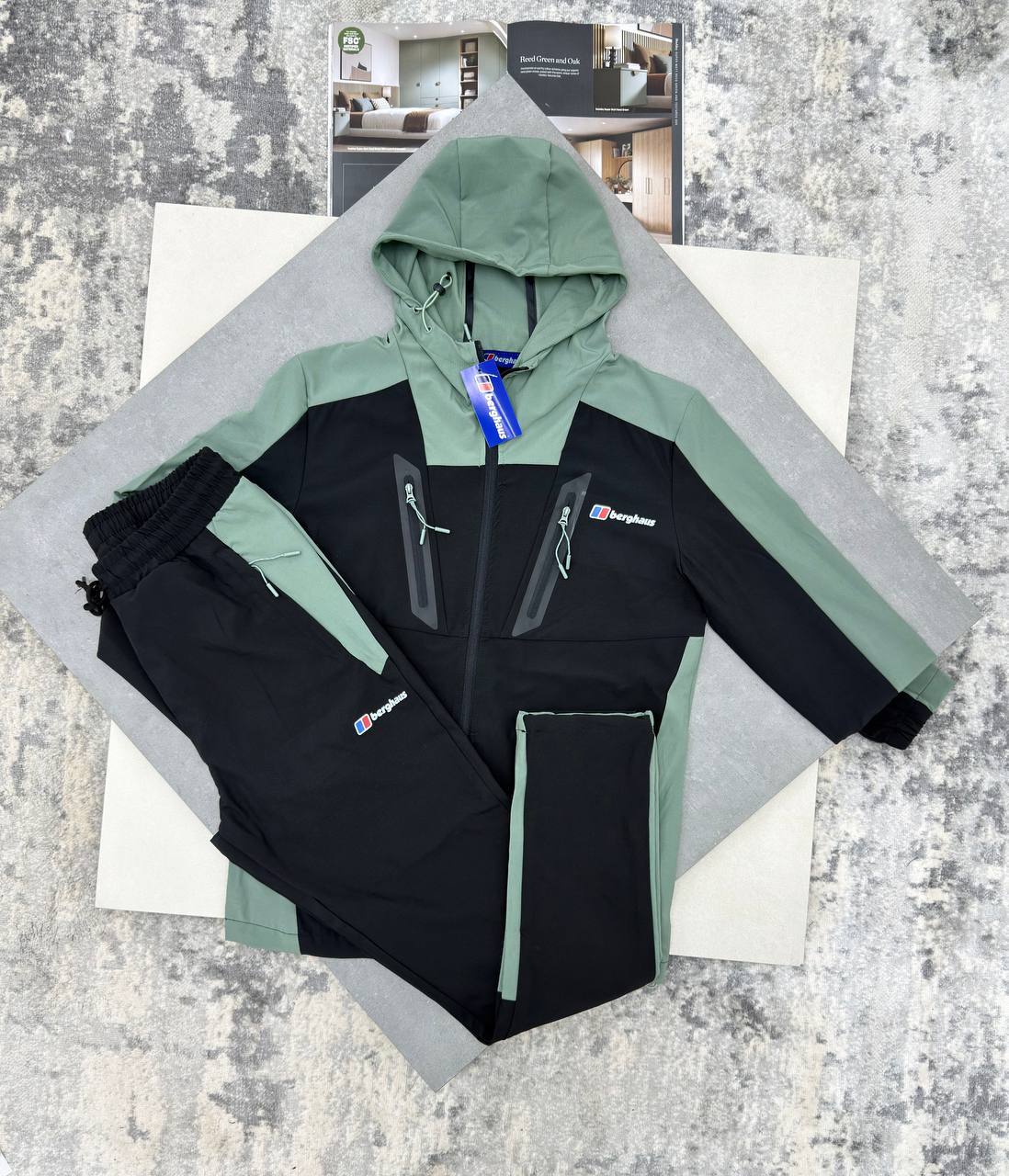 Berghaus Intervale Tech Tracksuits Mens in Green/Black Color Reps Sale UK Best Quality AAA Replica