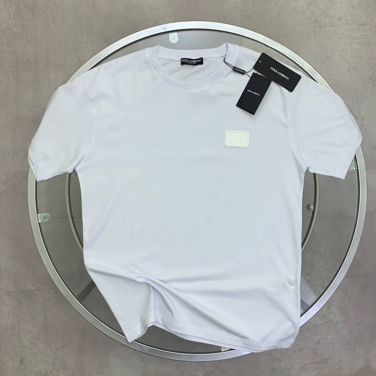Dolce & Gabbana Logo-Plaque Men's Women's T-Shirts in Different Colors Reps Sale UK Best Quality Sale AAA Replica