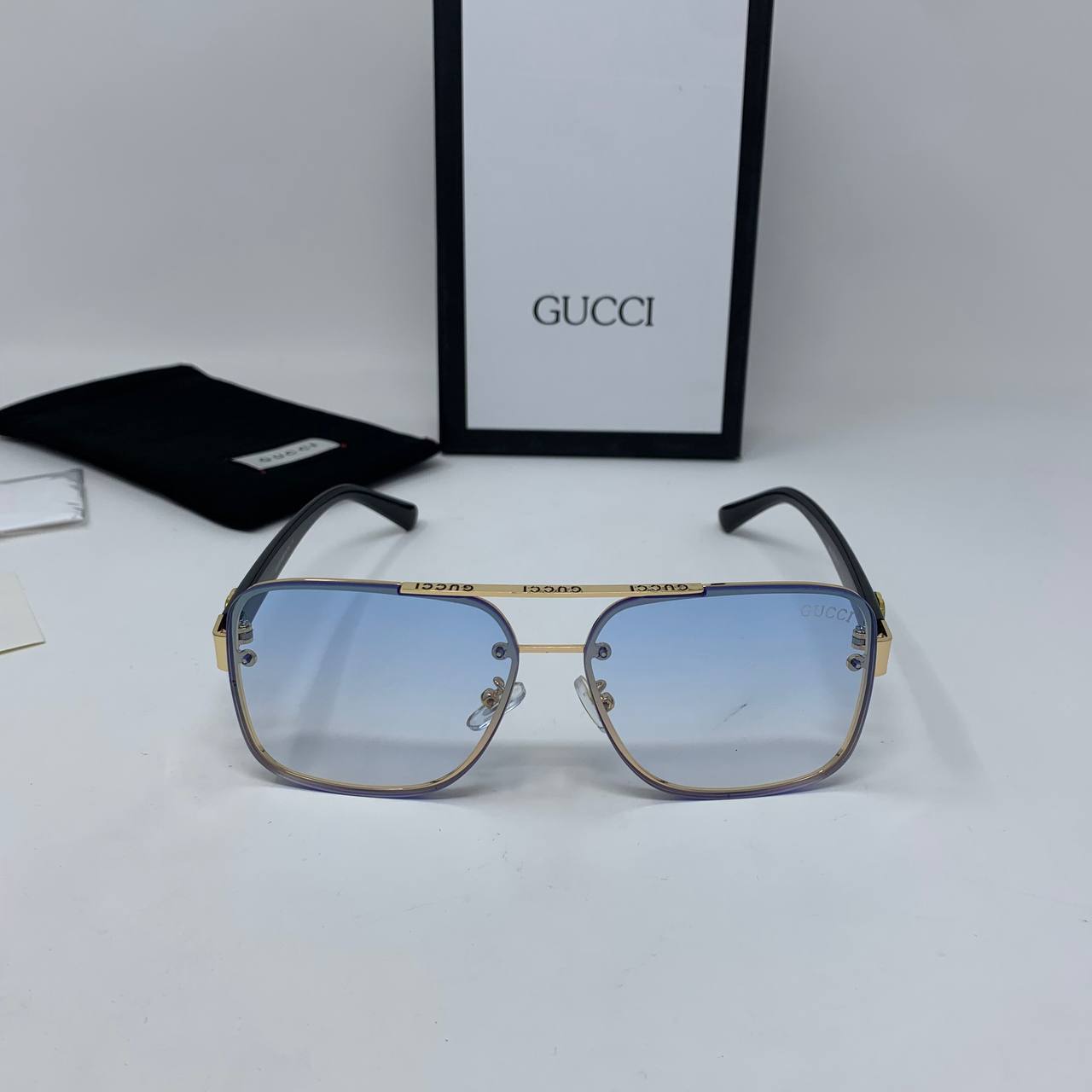 Gucci Square Rimless Metal Sunglasses Men's Women's Reps Sale UK Best Quality AAA Replica