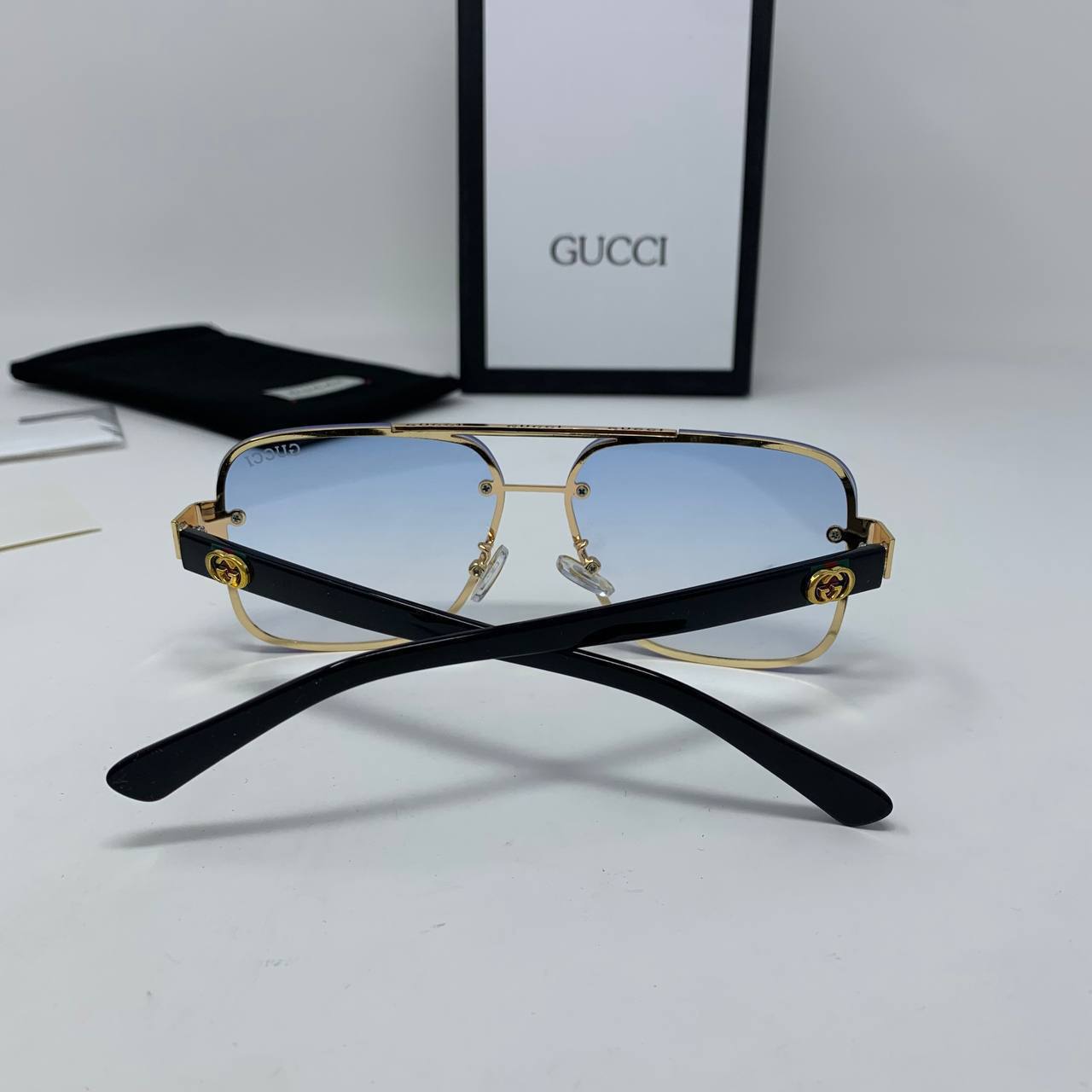 Gucci Square Rimless Metal Sunglasses Men's Women's Reps Sale UK Best Quality AAA Replica
