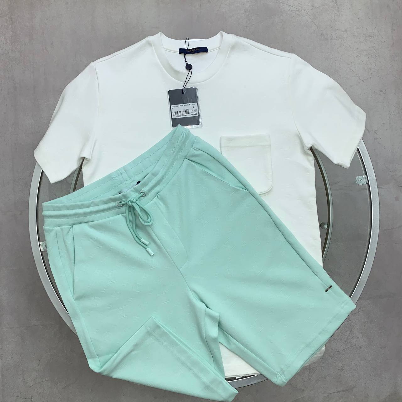 Louis Vuitton Monogram 3D Pocket Men's T-Shirts & Shorts Set in Different Colors Reps Sale UK Best Quality AAA Replica