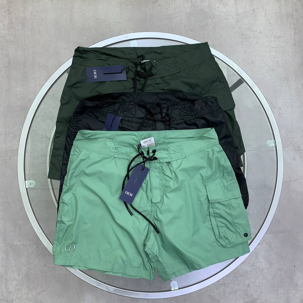 Christian Dior Cargo CD Icon Logo Swim Shorts Set Men's in Different Colors Reps Sale UK Best Quality Sale AAA Replica