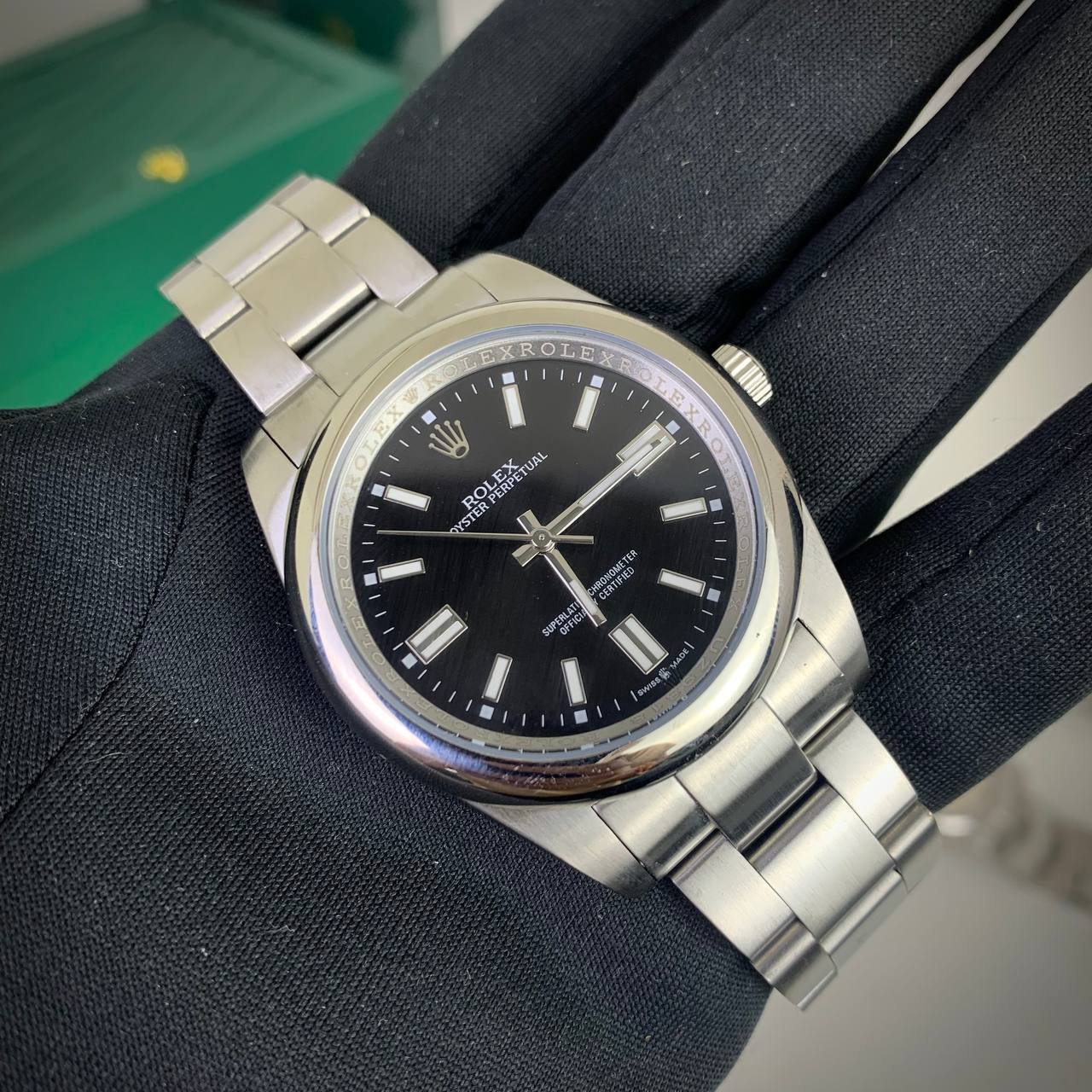 Rolex Oyster Perpetual 126000 Men's Watch Black Dial Reps Sale UK Best Quality AAA Replica