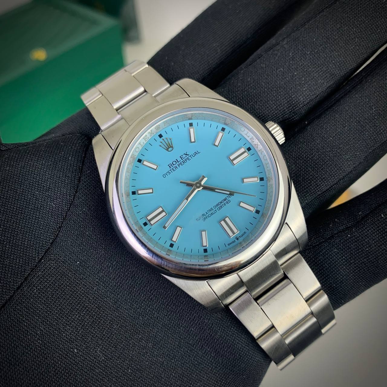 Rolex Oyster Perpetual 126000 Men's Watch Sky Blue Dial Reps Sale UK Best Quality AAA Replica