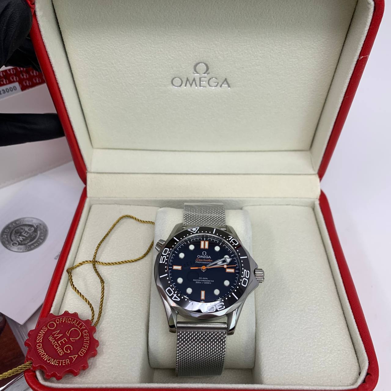 Omega Seamaster Diver Co-Axial Master Chronometer Navy Blue Dial 210.30.42.20.01.018 Men's Watch Reps UK Best Quality Sale AAA Replica