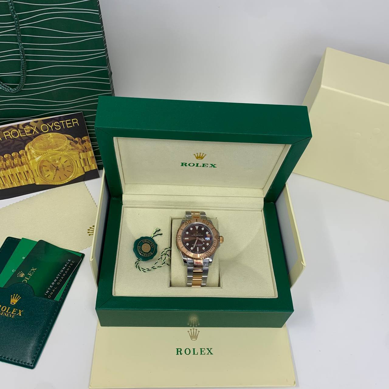 Rolex Yacht-Master 126621 Men's Watch Two-Tone Rose Gold Stainless Steel Chocolate Dial AAA Best Quality Reps Sale UK Replica