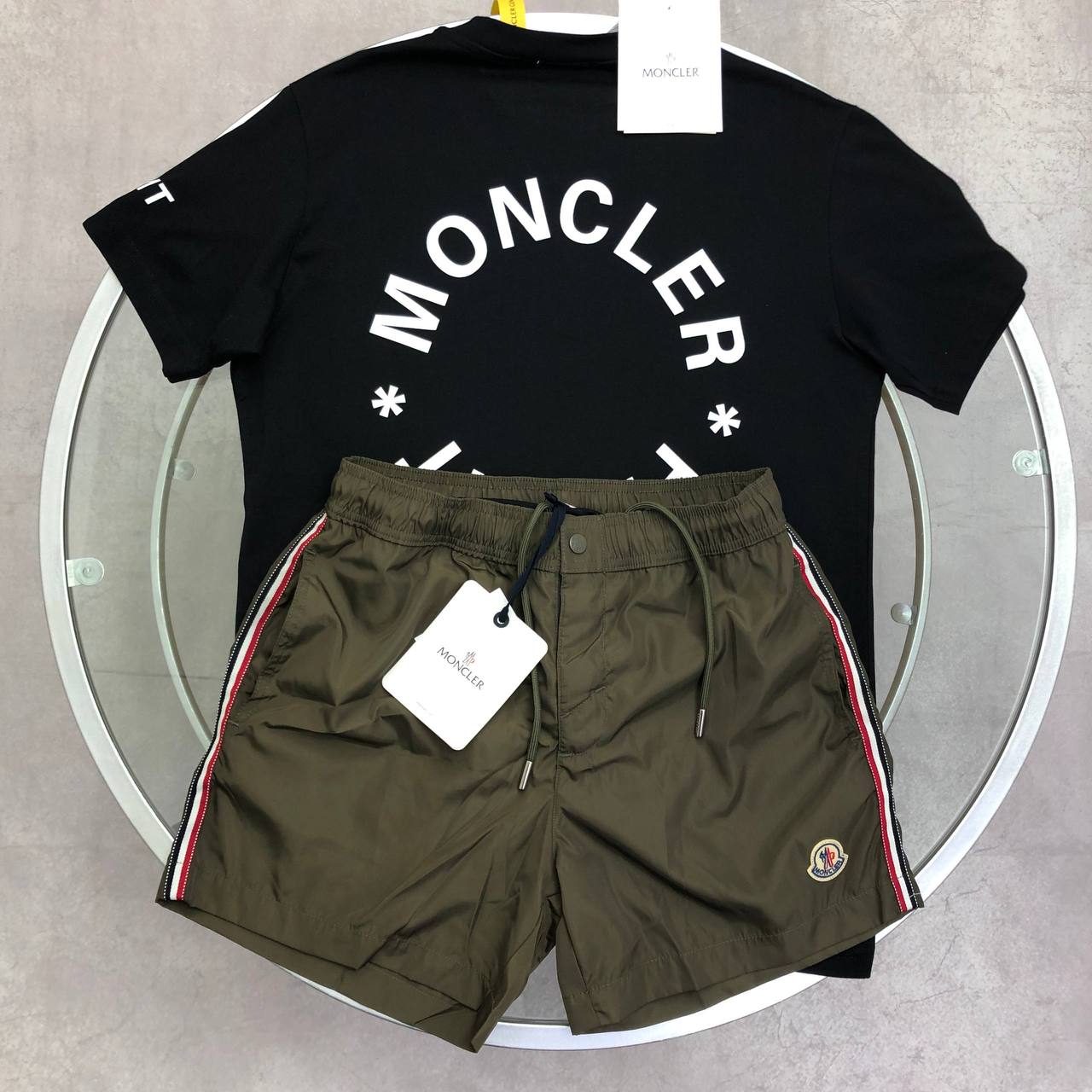 Moncler Genius x Fragment Short Sleeve T-Shirts & Shorts Set in Different Colors Men's Women's Reps Sale UK Best Quality Replica