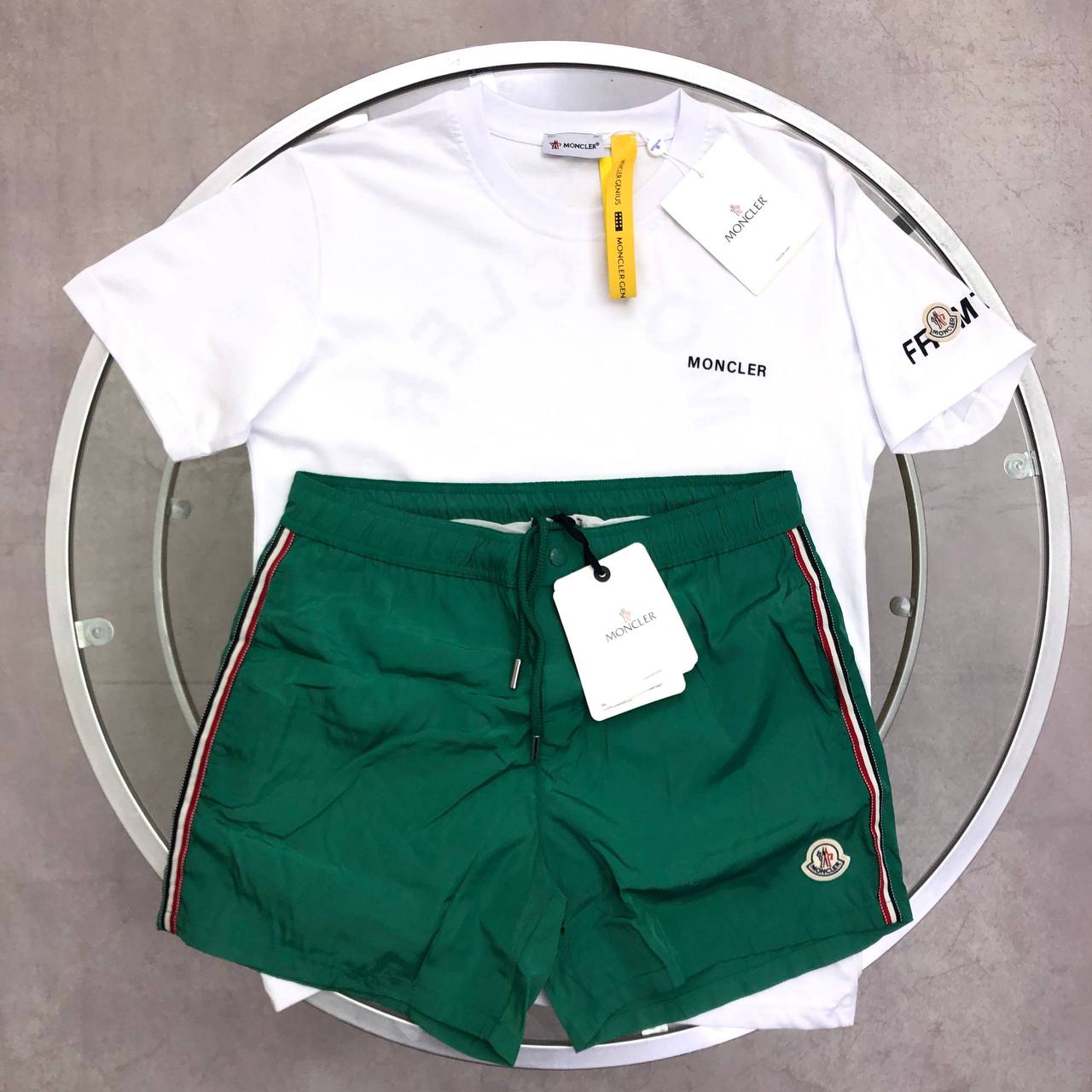 Moncler Genius x Fragment Short Sleeve T-Shirts & Shorts Set in Different Colors Men's Women's Reps Sale UK Best Quality Replica