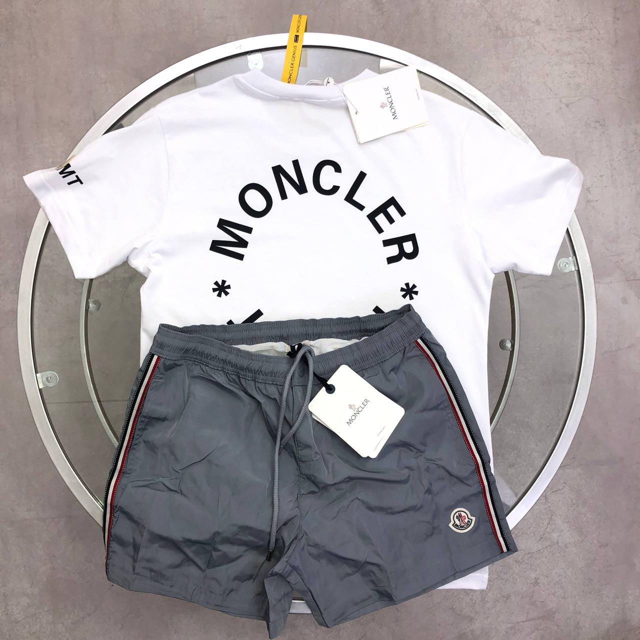 Moncler Genius x Fragment Short Sleeve T-Shirts & Shorts Set in Different Colors Men's Women's Reps Sale UK Best Quality Replica