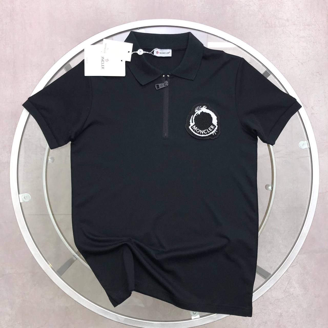 Moncler Year of the Dragon Half-Zip Polo Shirts Men's in 2 Colors Reps Sale UK Best Sale Quality AAA Replica