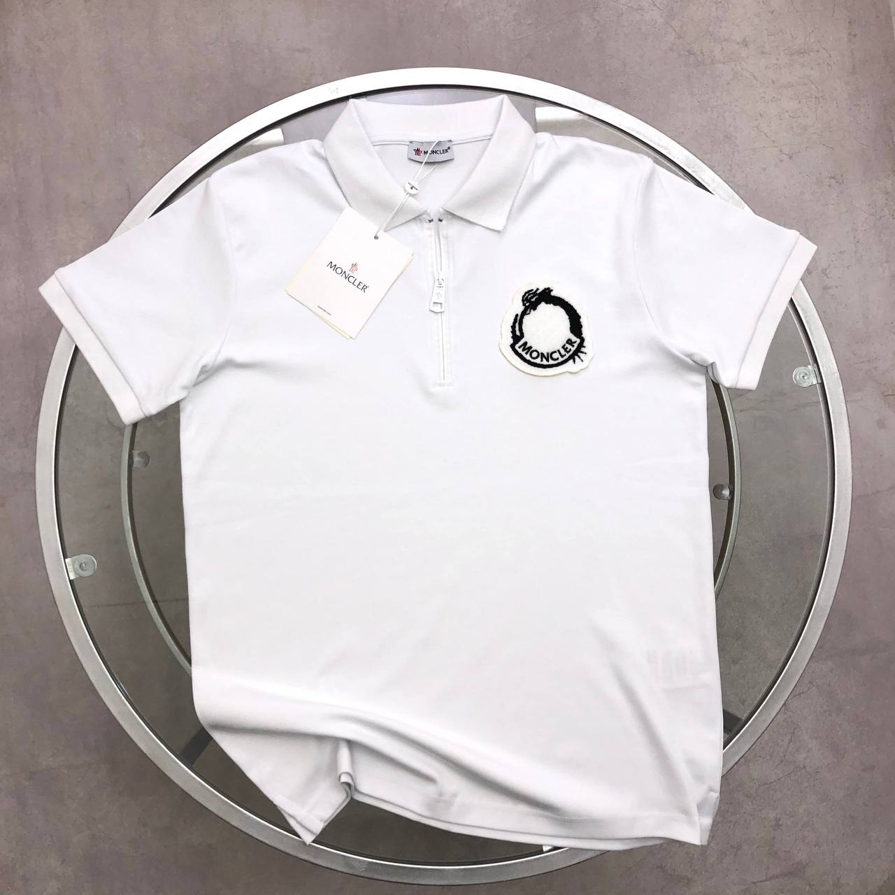 Moncler Year of the Dragon Half-Zip Polo Shirts Men's in 2 Colors Reps Sale UK Best Sale Quality AAA Replica