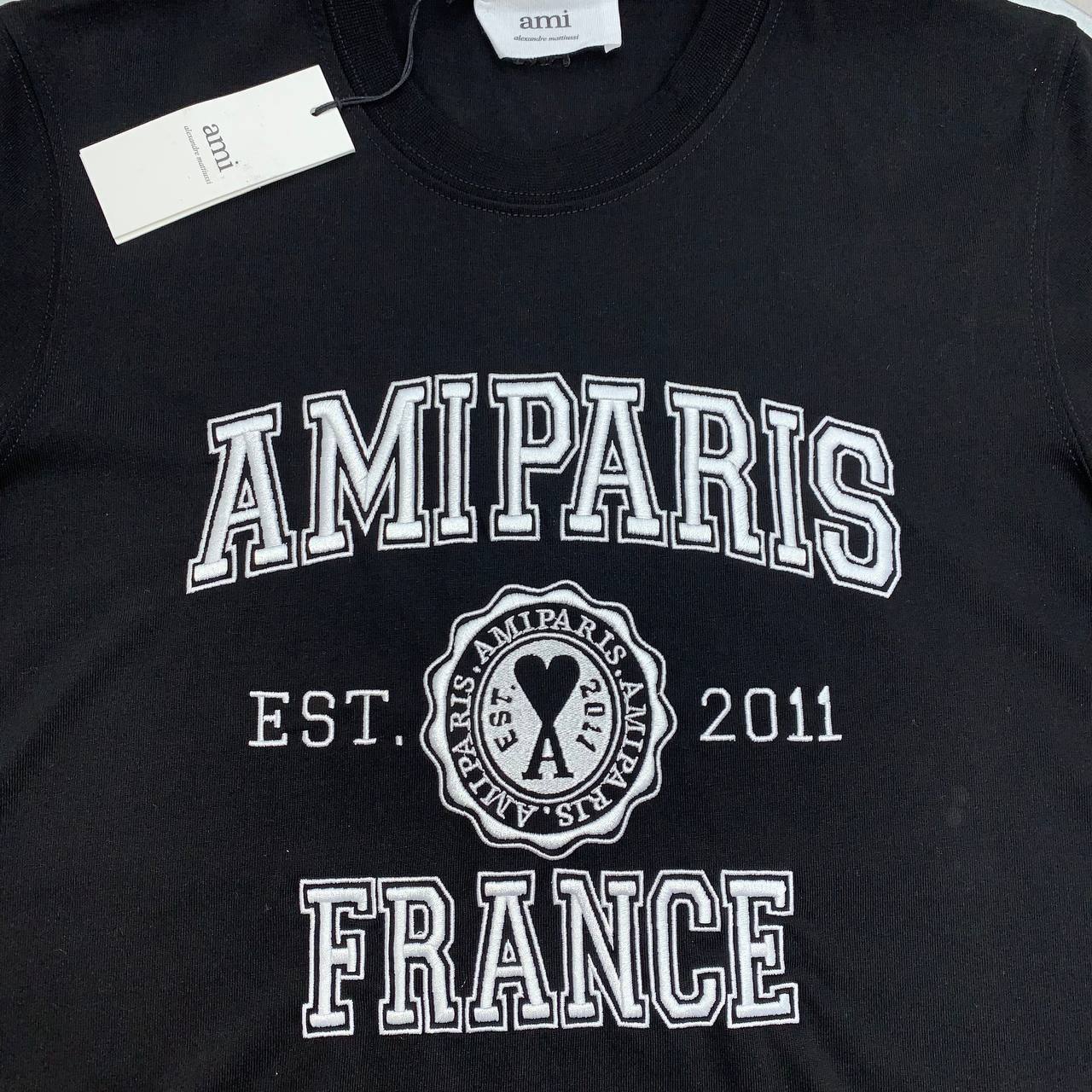 Ami Paris Logo Short Sleeves T-Shirts HTS008726 Men's Women's in 2 Colors Reps Sale UK Best Quality AAA Replica