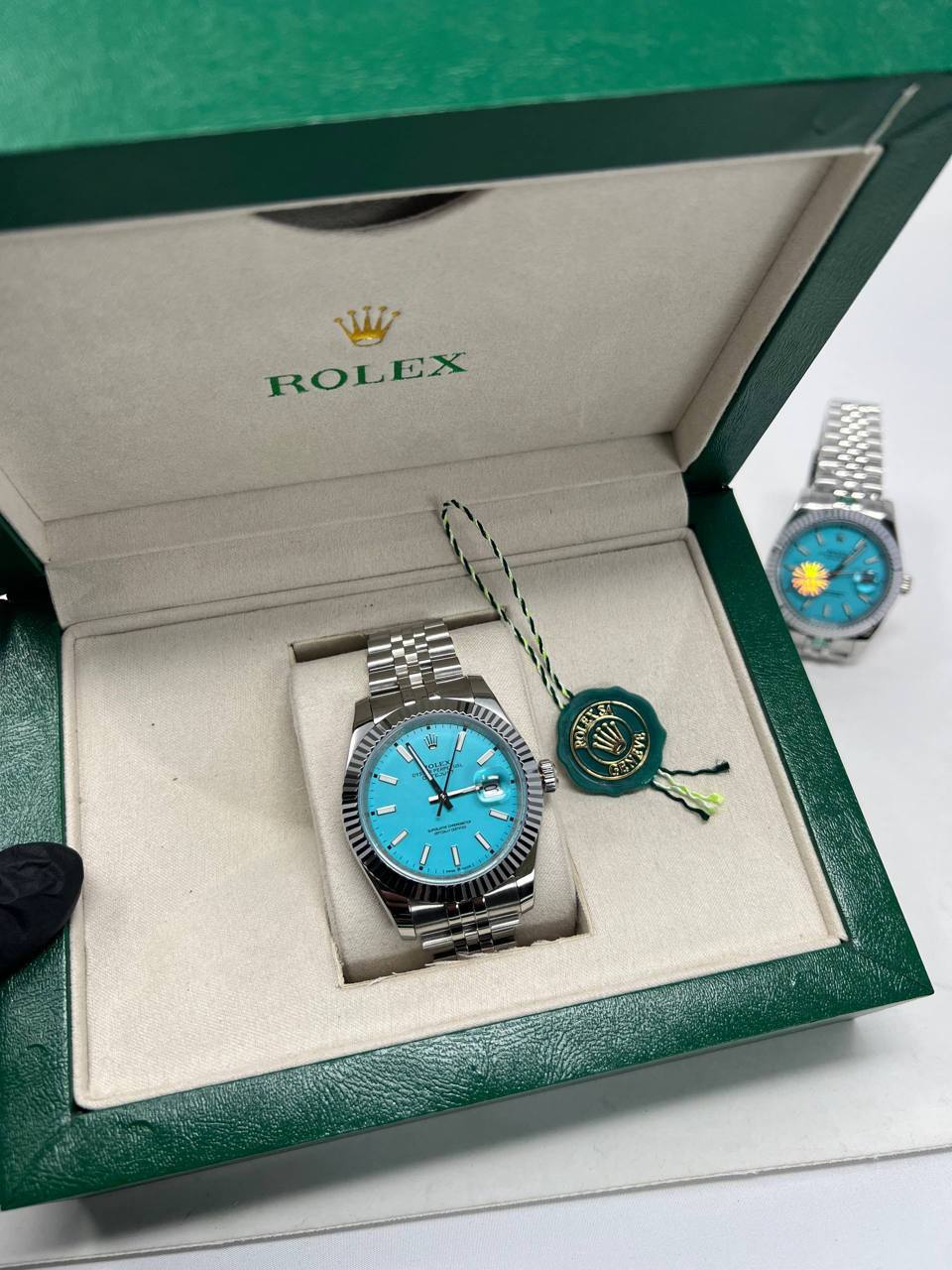 Rolex Datejust 41 Watch Men's 126334 Fluted Bezel "Tiffany Blue" Dial Jubilee Bracelet Reps Sale UK Best Quality AAA Replica