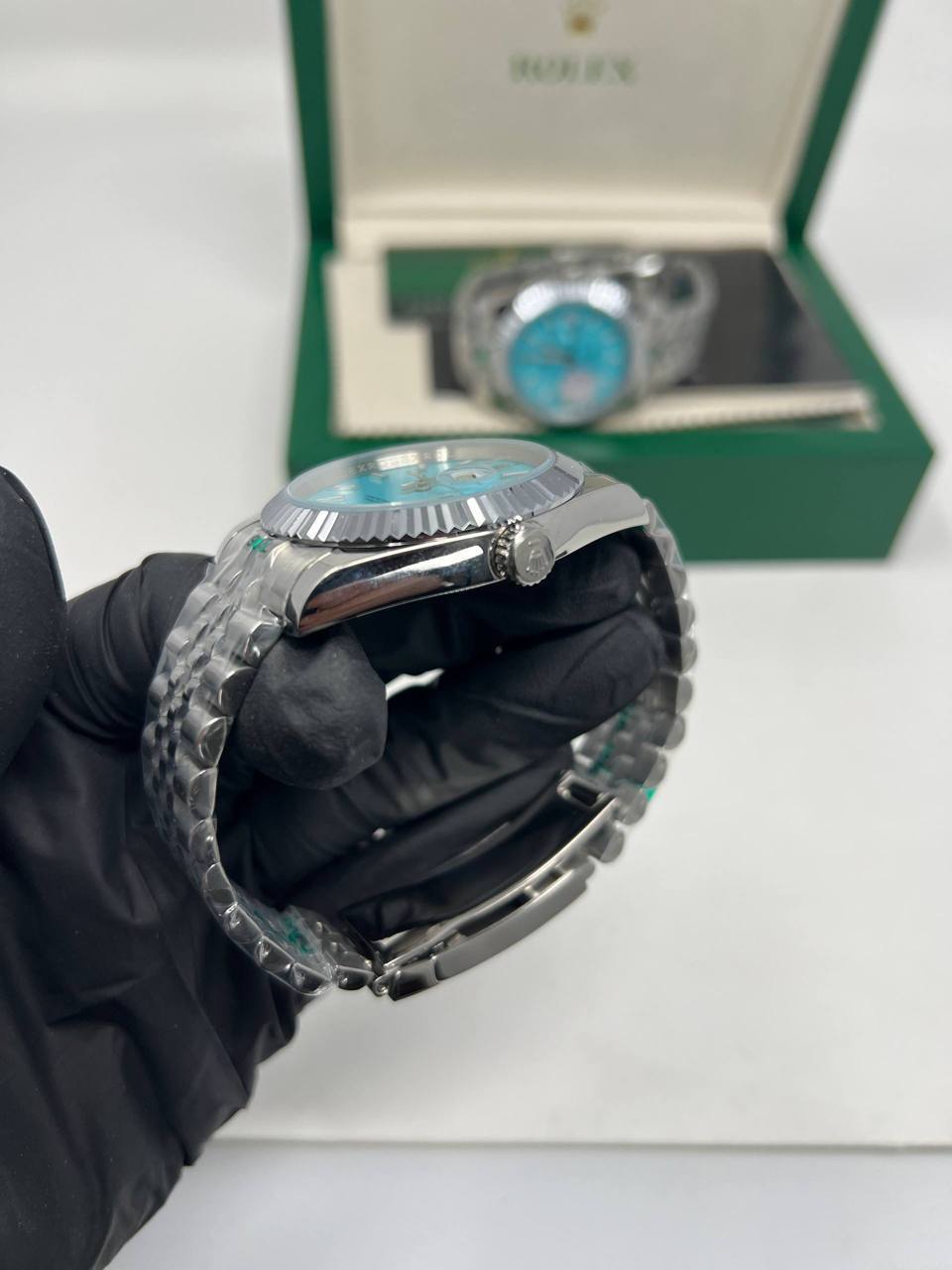 Rolex Datejust 41 Watch Men's 126334 Fluted Bezel "Tiffany Blue" Dial Jubilee Bracelet Reps Sale UK Best Quality AAA Replica