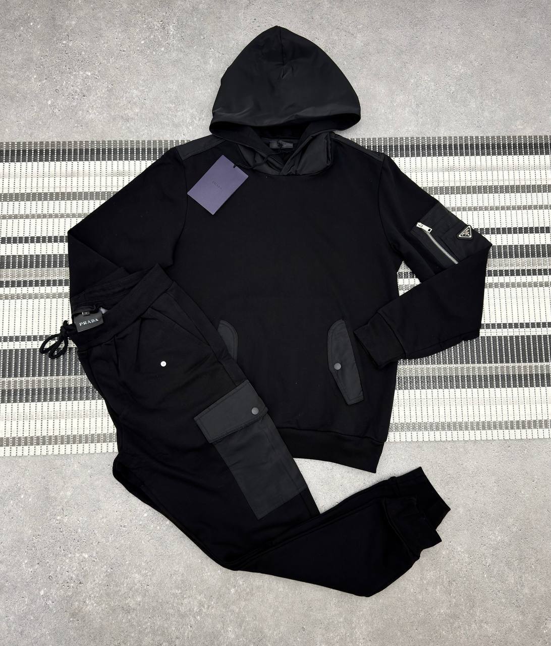 Prada Re-Nylon Details Tracksuit Men's in 2 Colors Reps Sale UK Best Quality AAA Replica