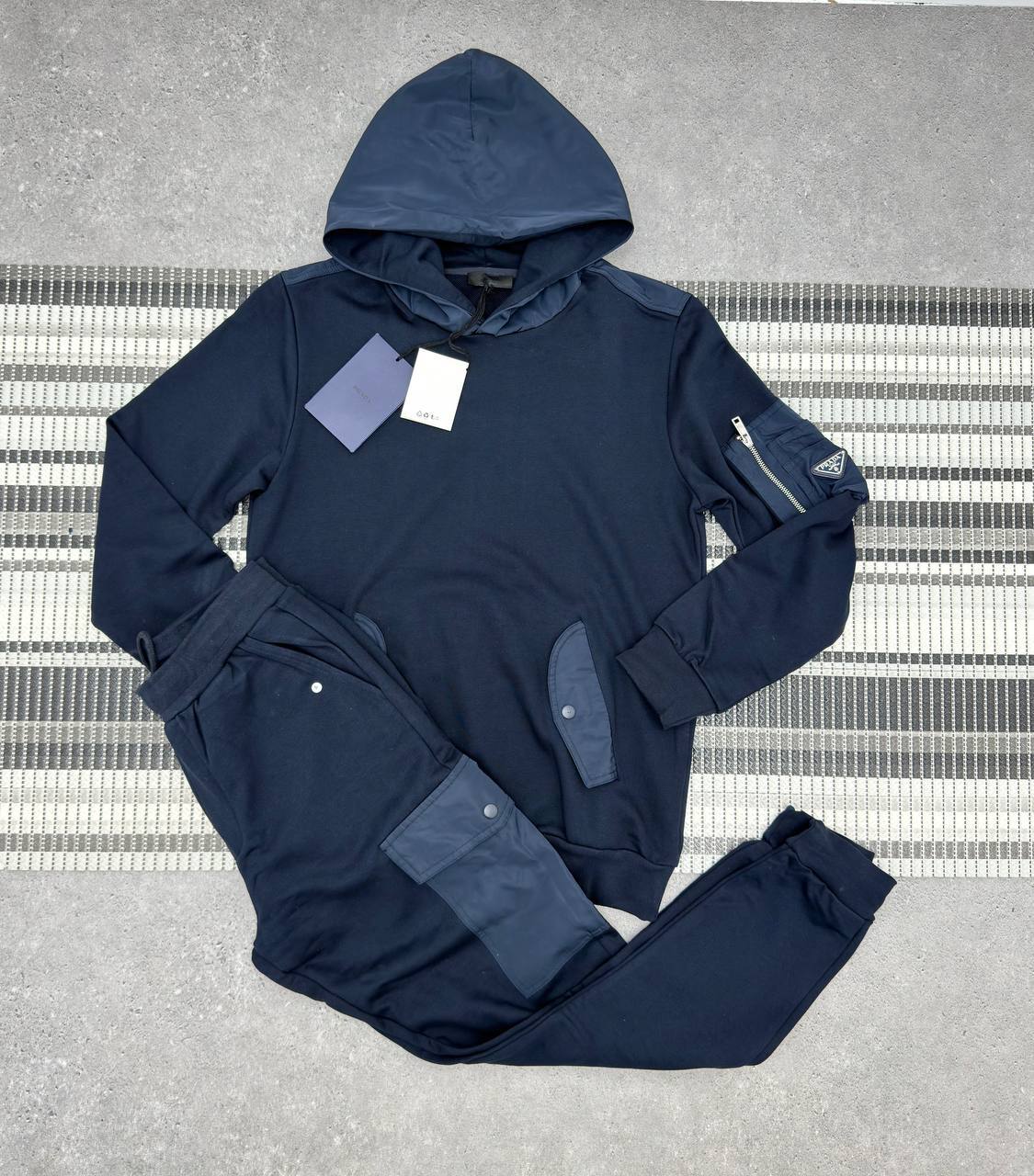 Prada Re-Nylon Details Tracksuit Men's in 2 Colors Reps Sale UK Best Quality AAA Replica