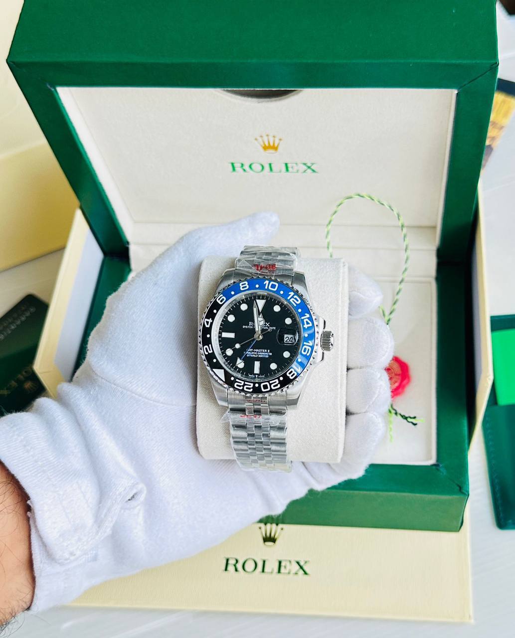 Rolex GMT-Master II Men's Watches "Batgirl" Black Dial Jubilee Bracelet UK Best Quality Reps Sale AAA Replica