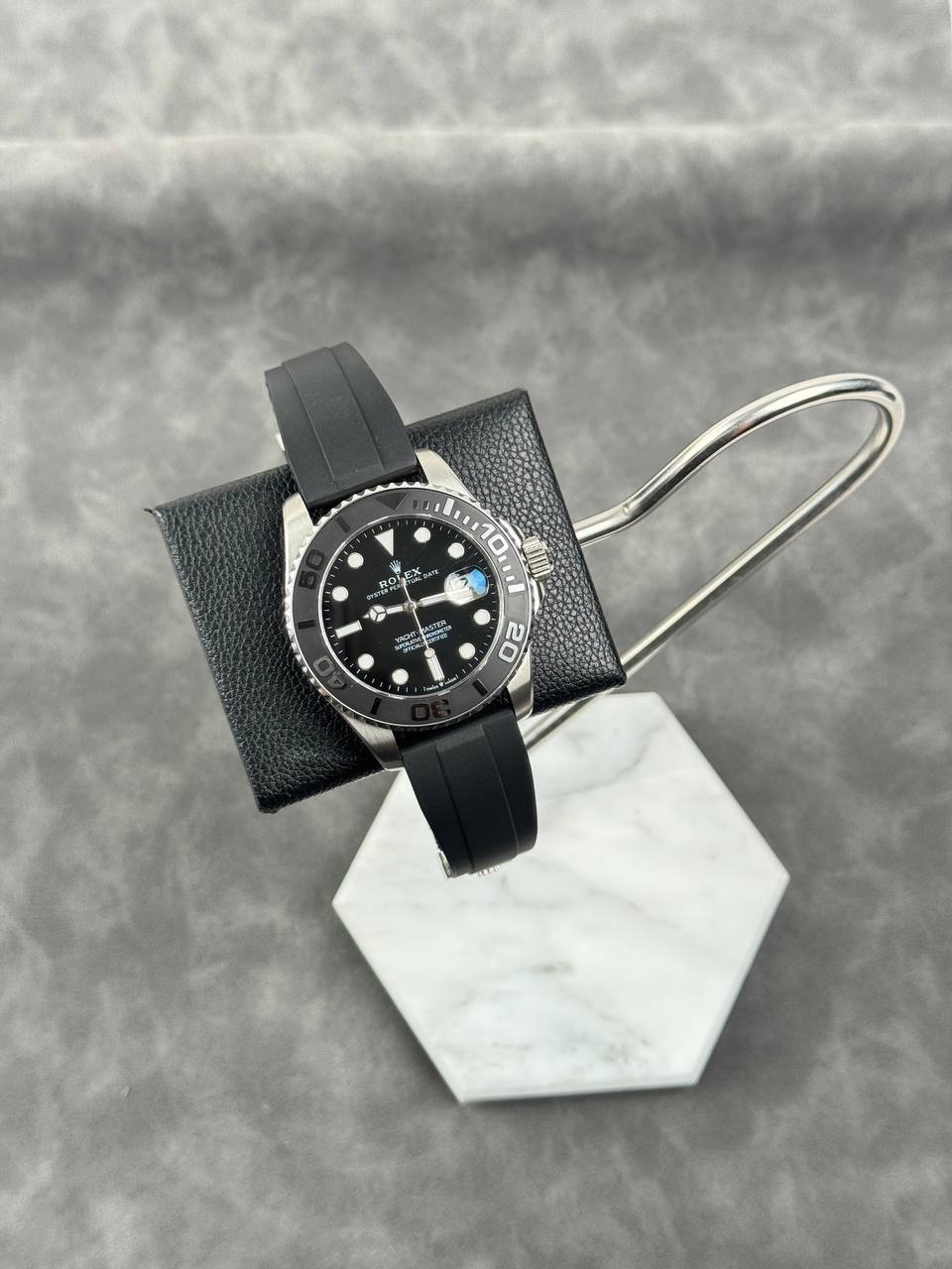 Rolex Yacht-Master 40 Black Dial & Bezel Rubber Strap 226659 Men's Watch UK Replica AAA Best Quality Reps