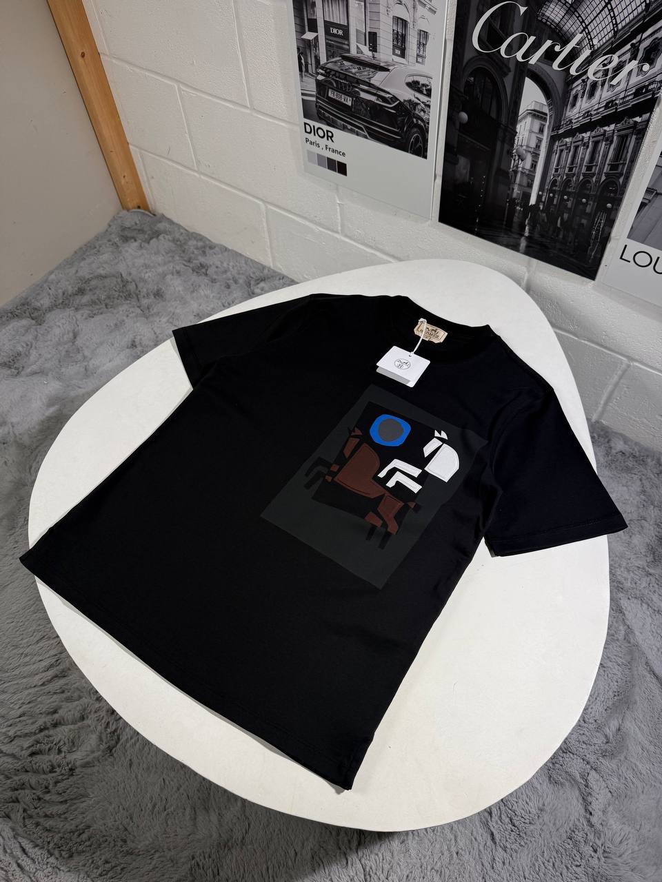 Hermes Velky Lov Patch Crewneck Men's Women's T-Shirts in Different Colors Reps Sale UK Best Quality AAA Replica