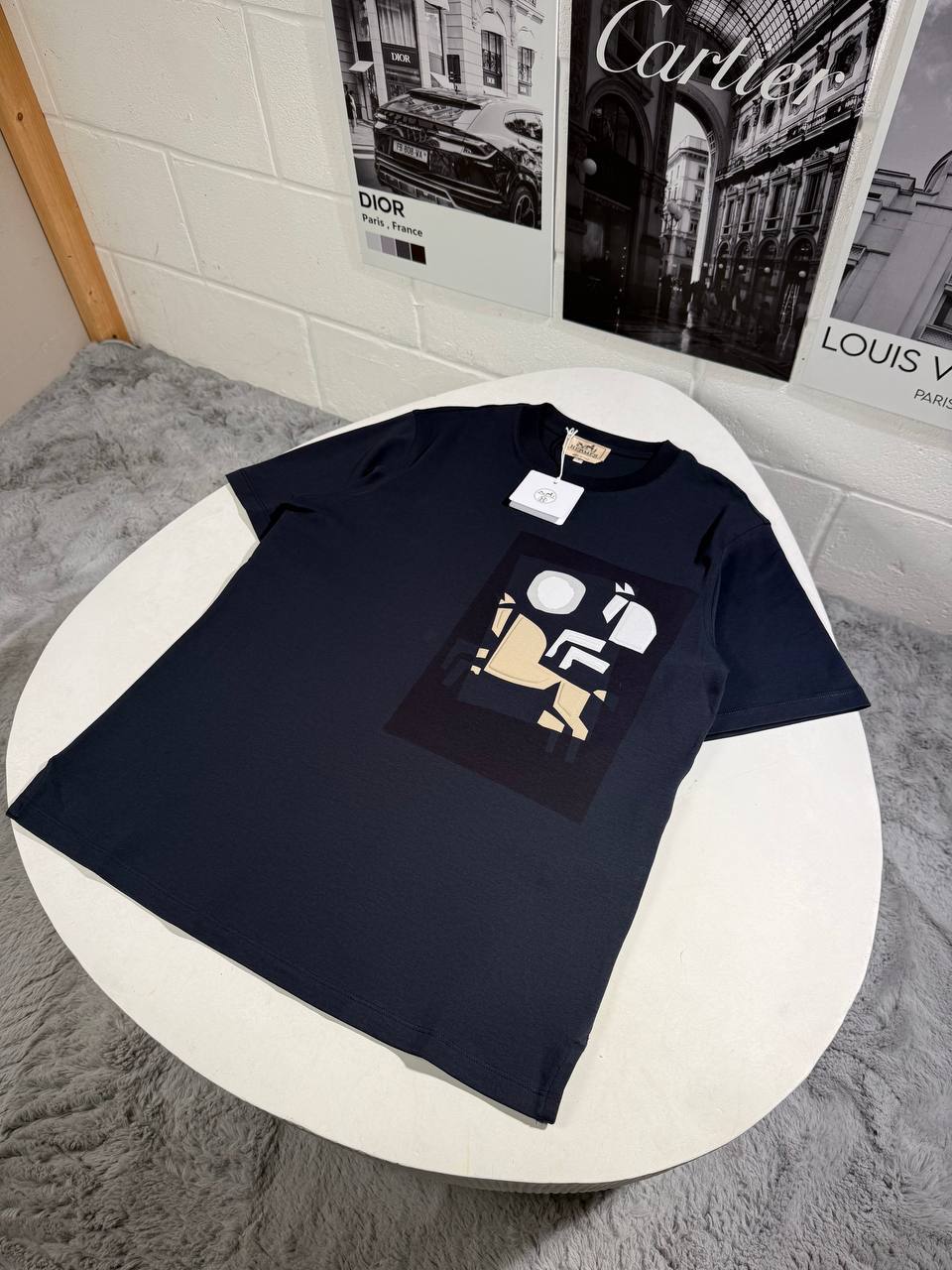 Hermes Velky Lov Patch Crewneck Men's Women's T-Shirts in Different Colors Reps Sale UK Best Quality AAA Replica